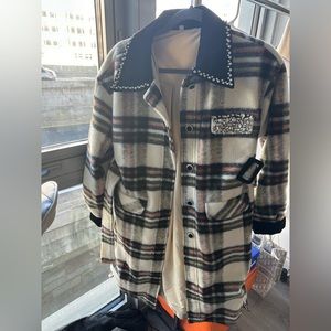 women coat with diamond